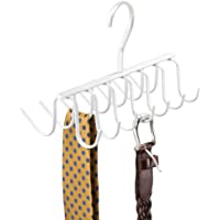mDesign Práctica Percha múltiple para Colgar Accesorios- Cinturones- Corbatas y más – Corbatero Organizador de armarios…